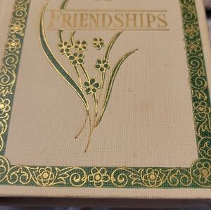 Elegant Cream and Gold Friendship Book
